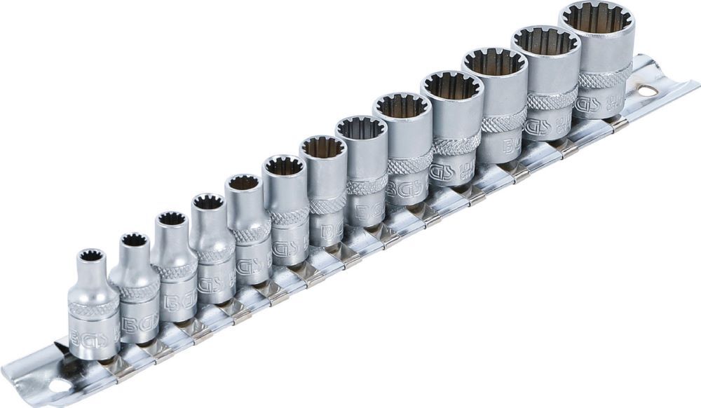 Produktbild Steckschlüssel Einsatz Satz Gear Lock Innenvierkant 1/4 Zoll 13 teilig bild 2