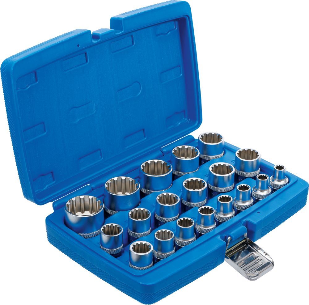 Produktbild Steckschlüssel Einsatz Satz Gear Lock Innenvierkant 1/2 Zoll 19 teilig bild 2