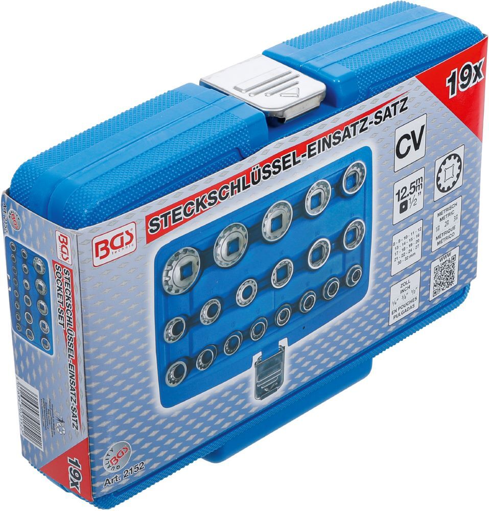 Produktbild Steckschlüssel Einsatz Satz Gear Lock Innenvierkant 1/2 Zoll 19 teilig bild 6