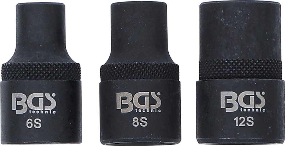 Produktbild Steckschlüssel Einsatz Satz Keil-Profil für RIBE M6S, M8S, M12S 3 teilig bild 3