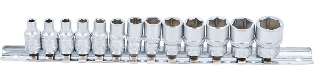 Produktbild BGS Steckschlüssel Einsatz Satz Sechskant Innenvierkant 1/4 Zoll 4-14 mm 13 teilig