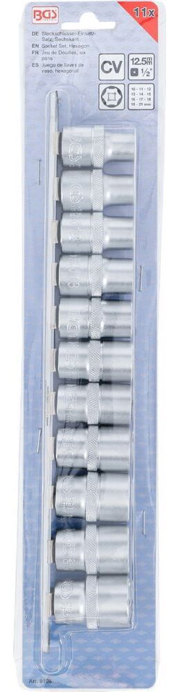 Produktbild Steckschlüssel Einsatz Satz Sechskant Innenvierkant 1/2 Zoll 10-21 mm bild 4