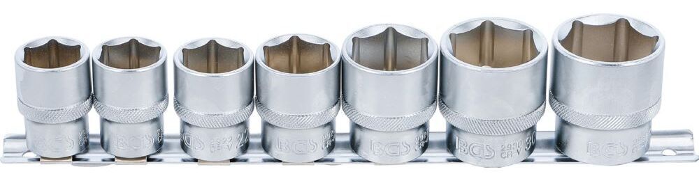 Produktbild BGS Steckschlüssel Einsatz Satz Sechskant Antrieb Innenvierkant 1/2 Zoll 20-32 mm