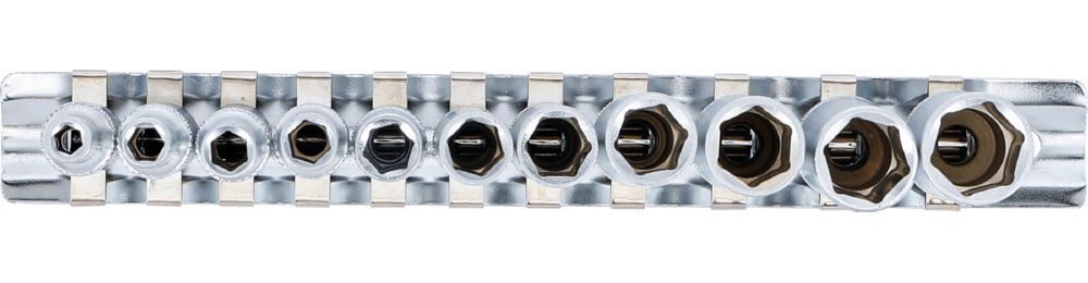 Produktbild Steckschlüssel Einsatz Satz Sechskant tief Innenvierkant 1/4 Zoll 4-13 mm bild 3