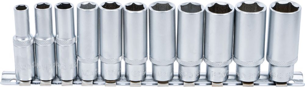 Produktbild BGS Steckschlüssel Einsatz Satz Sechskant tief Innenvierkant 3/8 Zoll 11 teilig