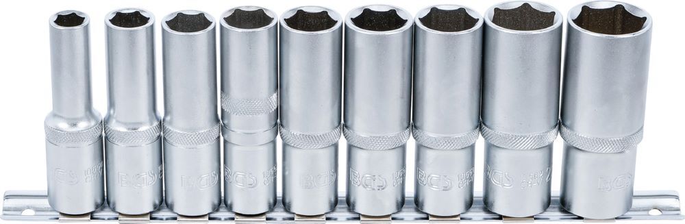 Produktbild BGS Steckschlüssel Einsatz Satz Sechskant tief Innenvierkant 1/2 Zoll 10-24 mm