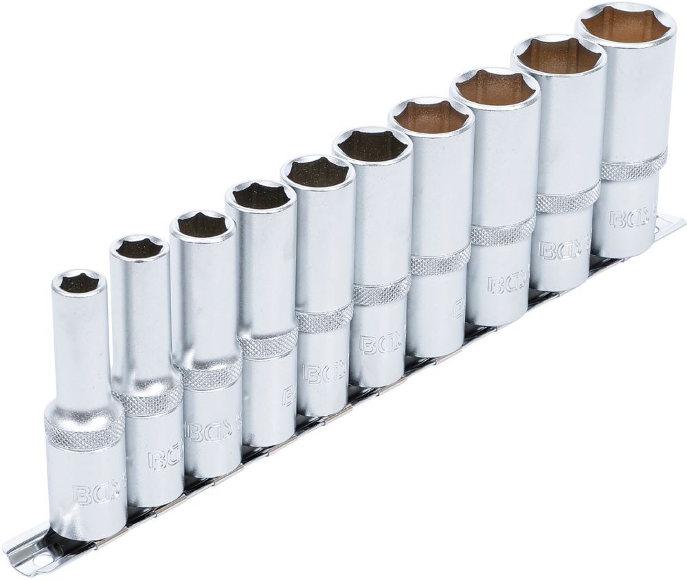 Produktbild Steckschlüssel Einsatz Satz Sechskant tief Innenvierkant 1/2 Zoll 10 teilig  bild 2