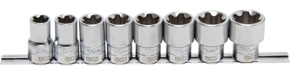 Produktbild BGS Steckschlüssel Einsatz Satz T-Profil Plus Innenvierkant 1/2 Zoll 8 teilig