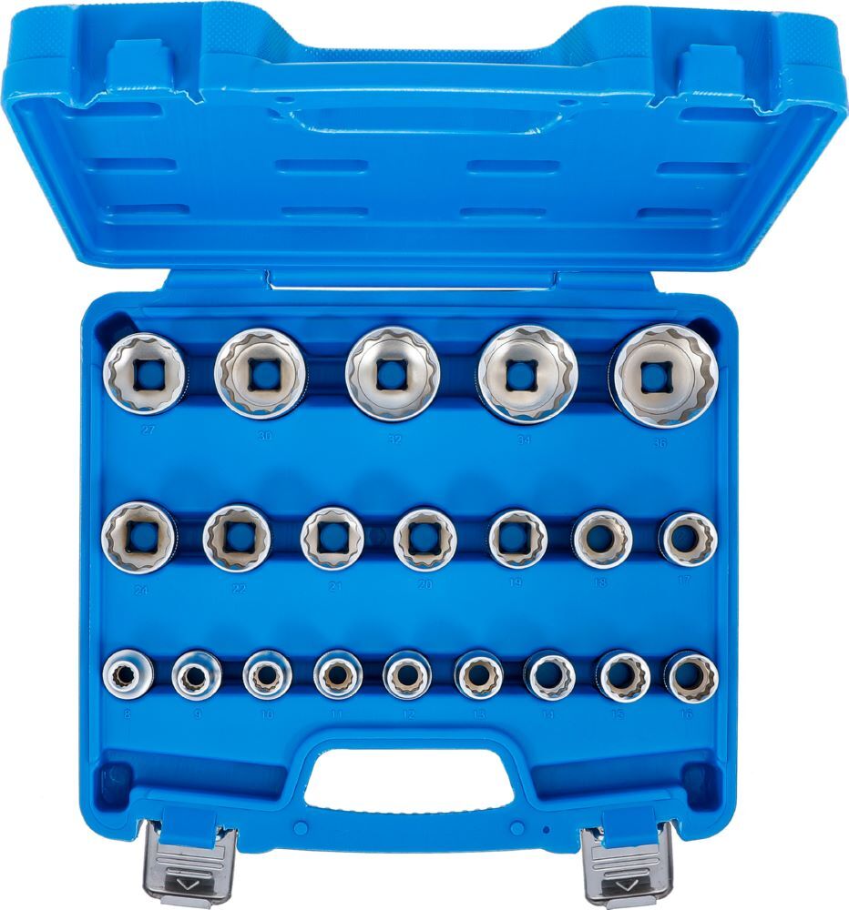 Produktbild Steckschlüssel Einsatz Satz Zwölfkant Innenvierkant 1/2 Zoll 8-36 mm bild 4