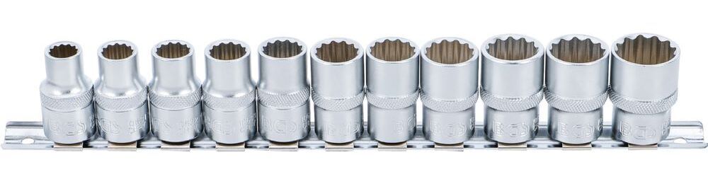 Produktbild BGS Steckschlüssel Einsatz Satz Zwölfkant Innenvierkant 1/2 Zoll 10-21 mm 11 teilig