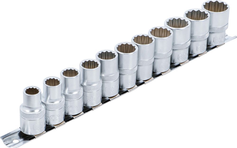 Produktbild Steckschlüssel Einsatz Satz Zwölfkant Innenvierkant 1/2 Zoll 10-21 mm 11 teilig bild 2
