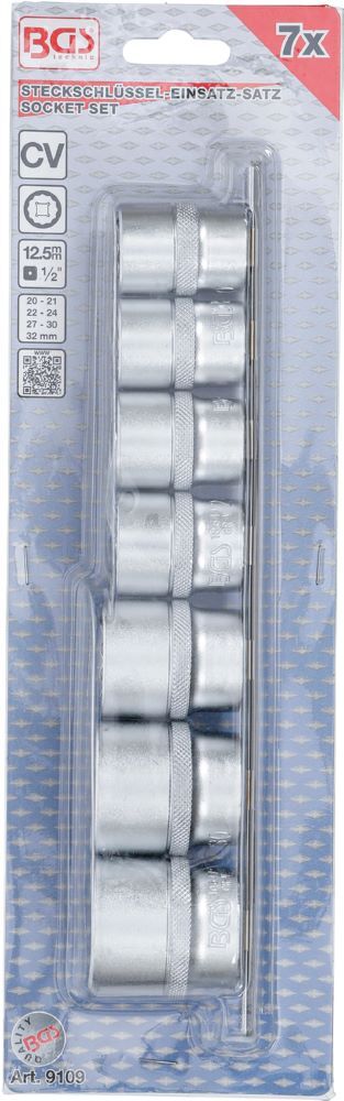 Produktbild Steckschlüssel Einsatz Satz Zwölfkant Innenvierkant 1/2 Zoll 20-32 mm 7 teilig bild 4