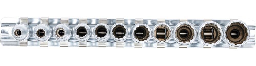 Produktbild Steckschlüssel Einsatz Satz Zwölfkant tief Innenvierkant 1/4 Zoll 4-13 mm bild 3