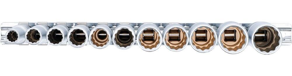 Produktbild Steckschlüssel Einsatz Satz Zwölfkant tief Innenvierkant 3/8 Zoll 11 teilig bild 3