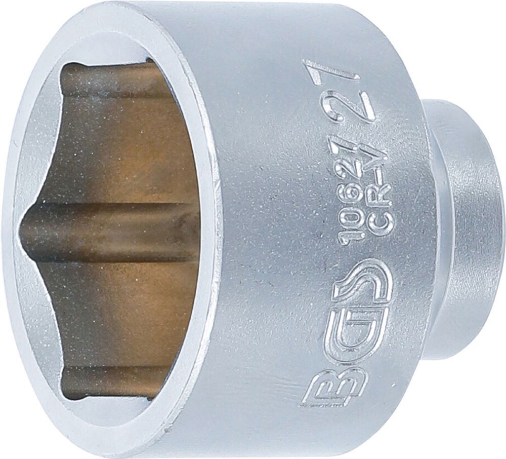 BGS Steckschlüssel Einsatz 27 mm Sechskant Antrieb Innenvierkant 10 mm 3/8 Zoll Produktbild BGS Steckschlüssel Einsatz 27 mm Sechskant Antrieb Innenvierkant 10 mm 3/8 Zoll