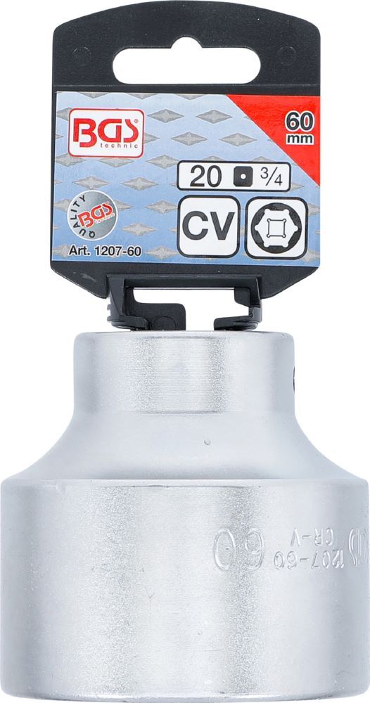 Produktbild Steckschlüssel Einsatz Sechskant Antrieb Innenvierkant 3/4 Zoll 60 mm bild 3