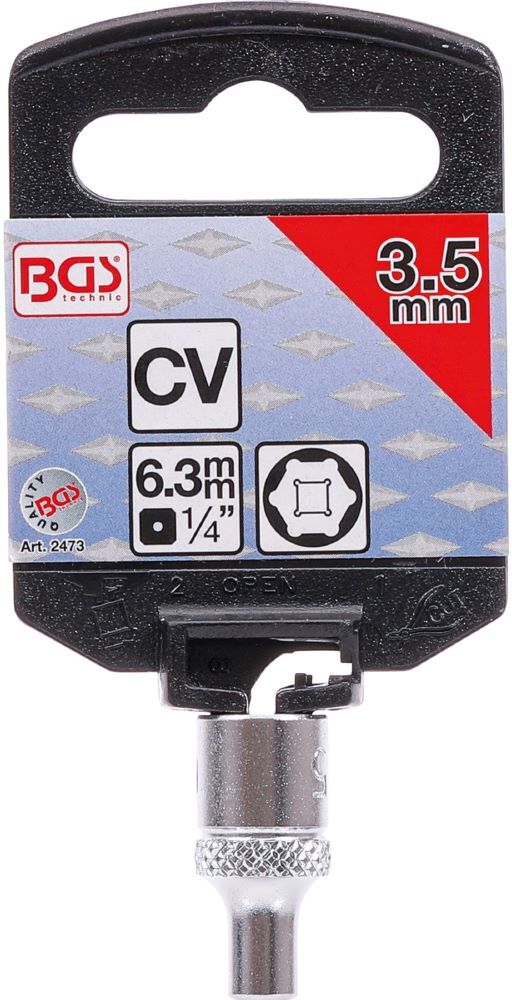 Produktbild Steckschlüssel Einsatz Sechskant Antrieb Innenvierkant 1/2 Zoll 3,5 mm bild 3