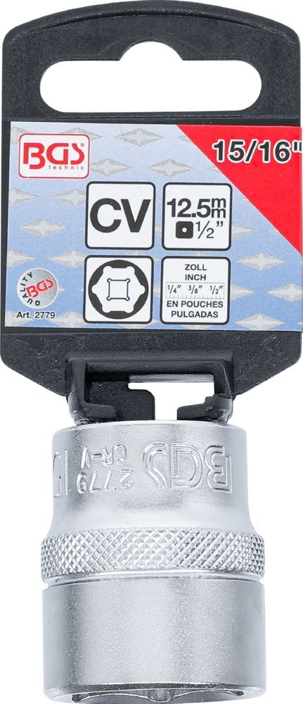 Produktbild Steckschlüssel Einsatz 15/16 Zoll Sechskant Antrieb Innenvierkant 1/2 Zoll bild 3