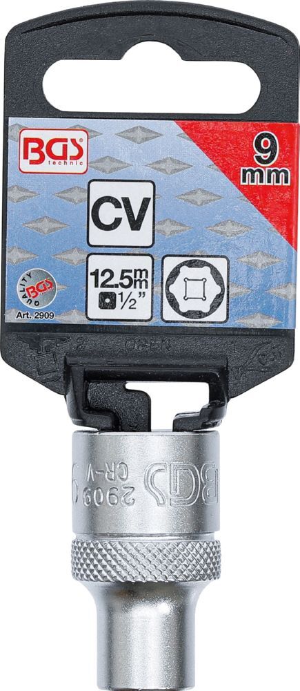 Produktbild Steckschlüssel Einsatz Sechskant Antrieb Innenvierkant 1/2 Zoll 9 mm bild 3