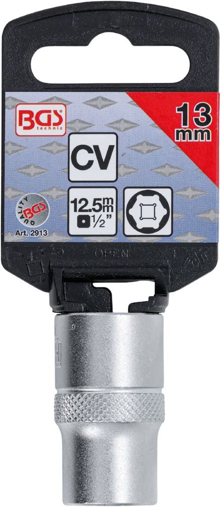 Produktbild Steckschlüssel Einsatz Sechskant Antrieb Innenvierkant 1/2 Zoll 13 mm  bild 2