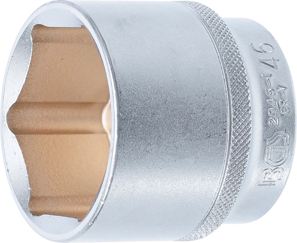 Produktbild BGS Steckschlüssel Einsatz Sechskant Antrieb Innenvierkant 1/2 Zoll 46 mm