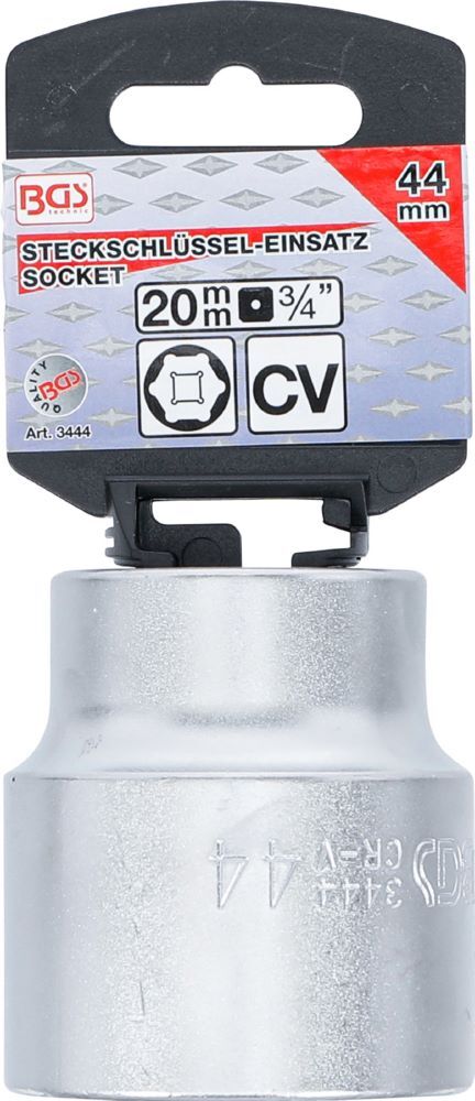 Produktbild Steckschlüssel Einsatz Sechskant Antrieb Innenvierkant 3/4 Zoll 44 mm bild 3