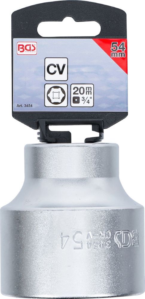 Produktbild Steckschlüssel Einsatz Sechskant Antrieb Innenvierkant 3/4 Zoll 54 mm bild 3