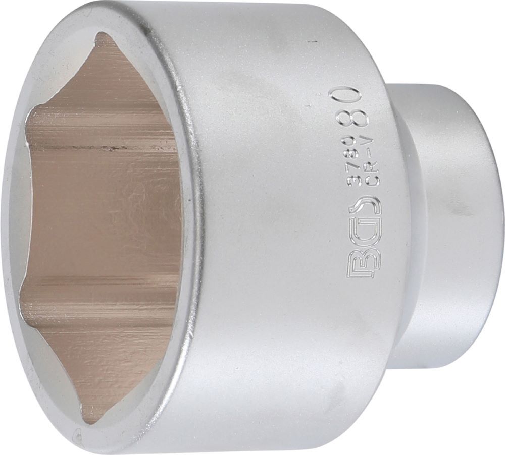 Produktbild BGS Steckschlüssel Einsatz Sechskant Antrieb Innenvierkant 1 Zoll 80 mm