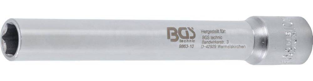 Produktbild BGS Steckschlüssel Einsatz Sechskant extra tief Innenvierkant 3/8 Zoll 10 mm