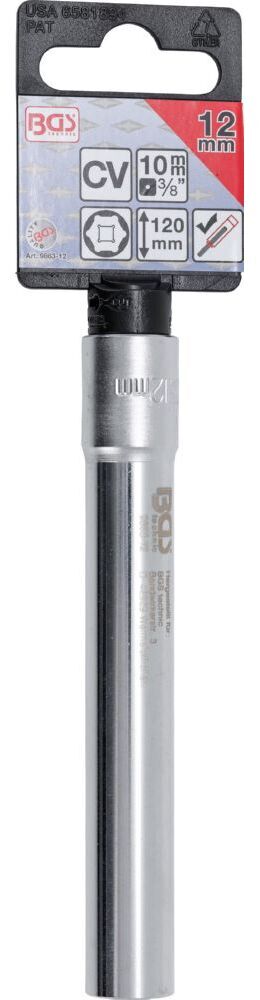 Produktbild Steckschlüssel Einsatz Sechskant extra tief Innenvierkant 3/8 Zoll 12 mm bild 2