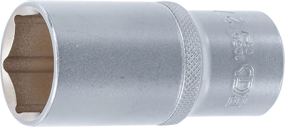 BGS Steckschlüssel Einsatz 27 mm Sechskant tief Antrieb Innenvierkant 12,5 mm Produktbild BGS Steckschlüssel Einsatz 27 mm Sechskant tief Antrieb Innenvierkant 12,5 mm