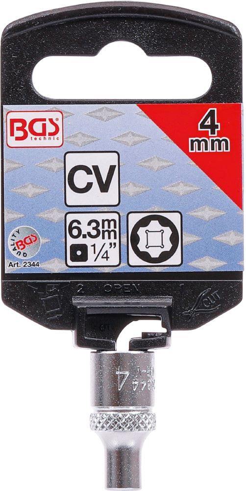 Produktbild Steckschlüssel Einsatz Super Lock Innenvierkant 1/4 Zoll 4 mm bild 3