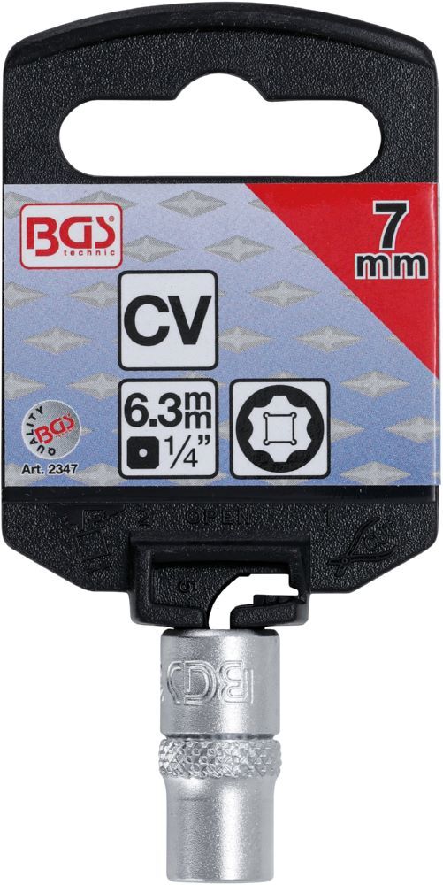 Produktbild Steckschlüssel Einsatz Super Lock Innenvierkant 1/4 Zoll 7,0 mm bild 2