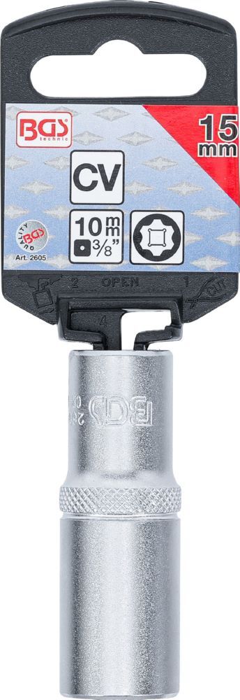 Produktbild Steckschlüssel Einsatz Super Lock tief Antrieb Innenvierkant 3/8 Zoll 15 mm bild 3