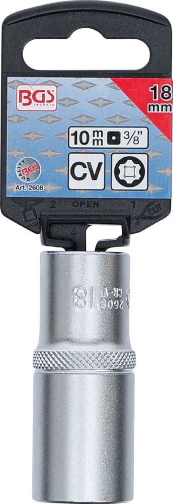 Produktbild Steckschlüssel Einsatz Super Lock tief Antrieb Innenvierkant 3/8 Zoll 18 mm bild 3