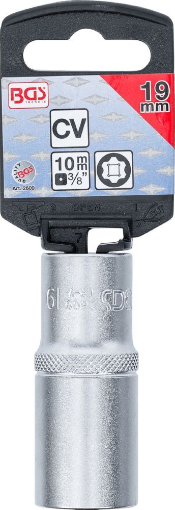 Produktbild Steckschlüssel Einsatz Super Lock tief Antrieb Innenvierkant 3/8 Zoll 19 mm bild 3