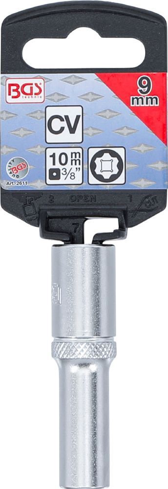 Produktbild Steckschlüssel Einsatz Super Lock tief Antrieb Innenvierkant 3/8 Zoll 9 mm bild 4