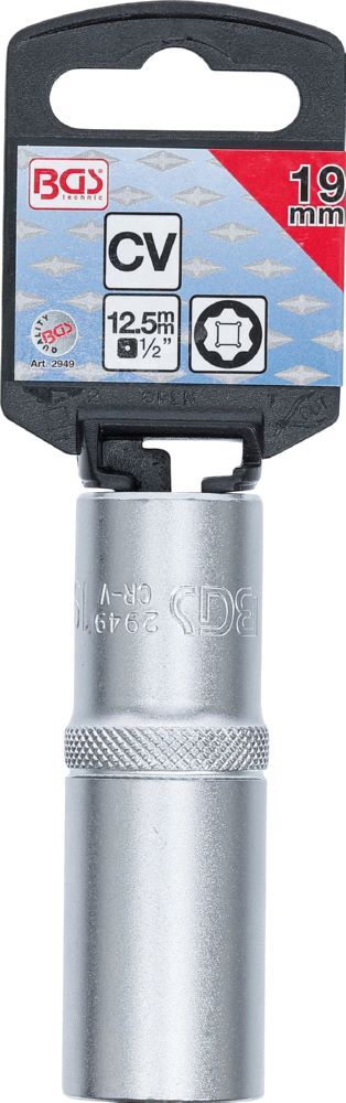 Produktbild Steckschlüssel Einsatz Super Lock tief Antrieb Innenvierkant 1/2 Zoll 19 mm bild 3