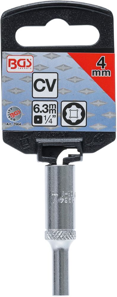 Produktbild Steckschlüssel Einsatz Super Lock tief Innenvierkant 1/4 Zoll 4 mm bild 3