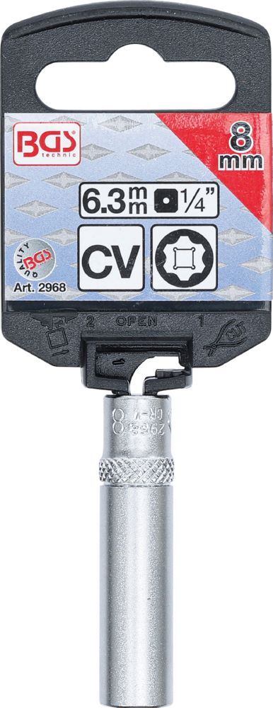 Produktbild Steckschlüssel Einsatz Super Lock tief Innenvierkant 1/4 Zoll 8 mm  bild 3