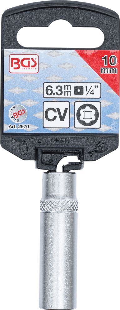 Produktbild Steckschlüssel Einsatz Super Lock tief Innenvierkant 1/4 Zoll 10 mm bild 3