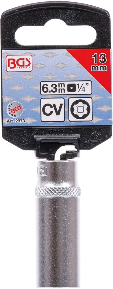 Produktbild Steckschlüssel Einsatz Super Lock tief Innenvierkant 1/4 Zoll 13 mm bild 3