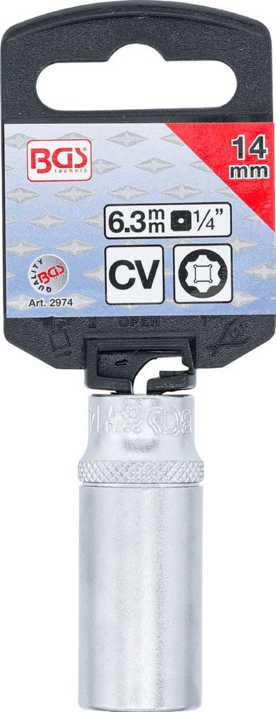 Produktbild Steckschlüssel Einsatz Super Lock tief Innenvierkant 1/4 Zoll 14 mm bild 3