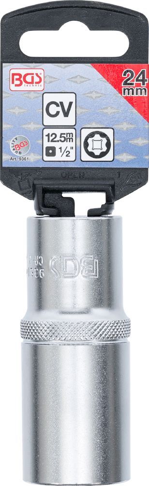 Produktbild Steckschlüssel Einsatz Super Lock tief Antrieb Innenvierkant 1/2 Zoll 24 mm bild 3