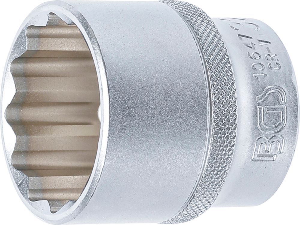 BGS Steckschlüssel Einsatz 32 mm Zwölfkant Antrieb Innenvierkant 12,5 mm 1/2 Zoll Produktbild BGS Steckschlüssel Einsatz 32 mm Zwölfkant Antrieb Innenvierkant 12,5 mm 1/2 Zoll