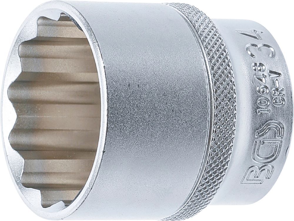 BGS Steckschlüssel Einsatz 34 mm Zwölfkant Antrieb Innenvierkant 12,5 mm 1/2 Zoll Produktbild BGS Steckschlüssel Einsatz 34 mm Zwölfkant Antrieb Innenvierkant 12,5 mm 1/2 Zoll