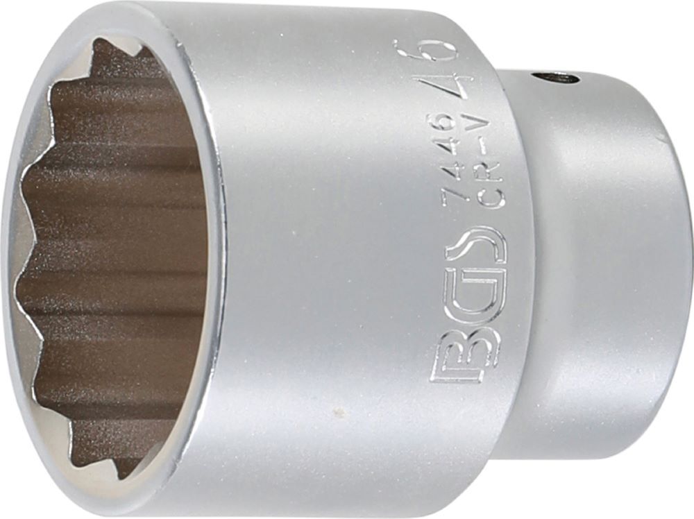 Produktbild BGS Steckschlüssel Einsatz Zwölfkant Antrieb Innenvierkant 20 mm 3/4 Zoll 46 mm