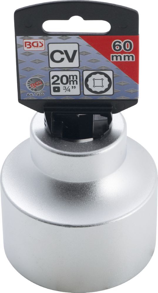 Produktbild Steckschlüssel Einsatz Zwölfkant Antrieb Innenvierkant 20 mm 3/4 Zoll 60 mm bild 2