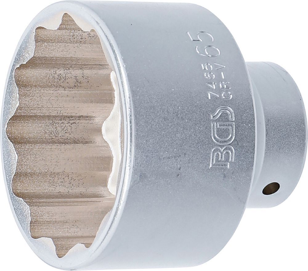 Produktbild BGS Steckschlüssel Einsatz Zwölfkant Antrieb Innenvierkant 20 mm 3/4 Zoll 65 mm