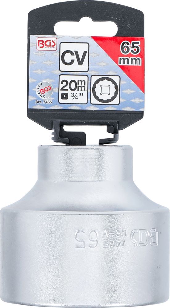 Produktbild Steckschlüssel Einsatz Zwölfkant Antrieb Innenvierkant 20 mm 3/4 Zoll 65 mm bild 3